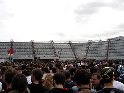 La foule à l'entrée