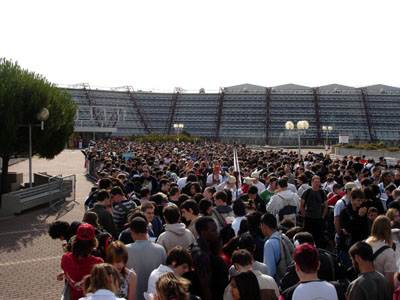 La foule à l'entrée