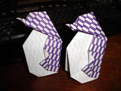 Manchots en origami