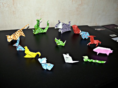 Les animaux du zodiaque chinois en origami