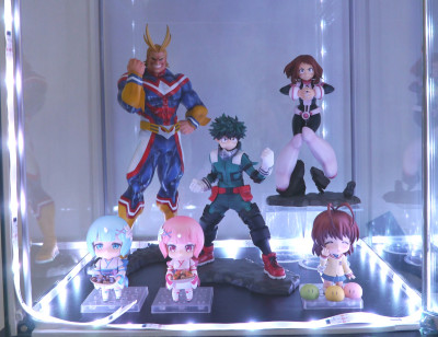 100 figurines dans des vitrines Detolf