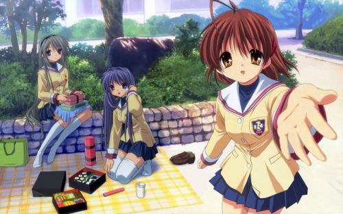 Pique Nique
Kyou Fujibayashi
Nagisa Furukawa
Tomoyo Sakagami
Mots-clés: Kyou Tomoyo Nagisa